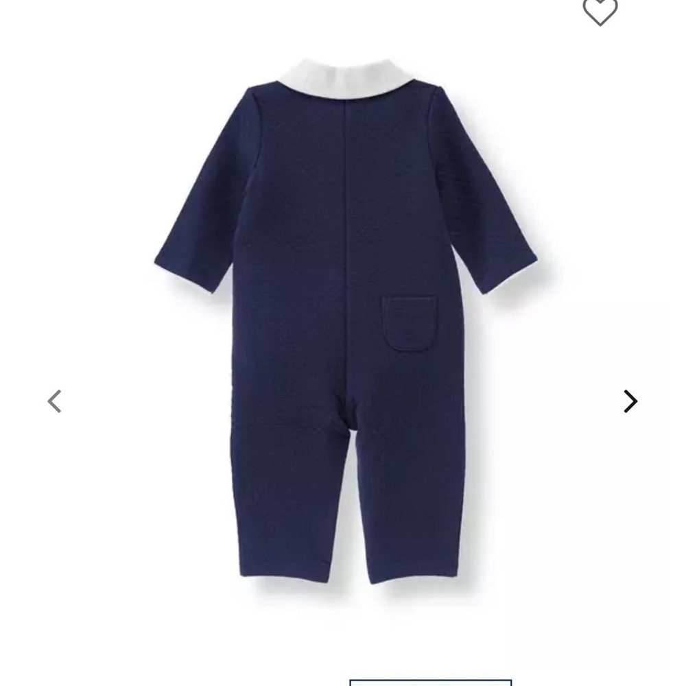 NWT Janie and Jack Navy Blue Quilted One-Piece Newborn - Picture 2 of 5